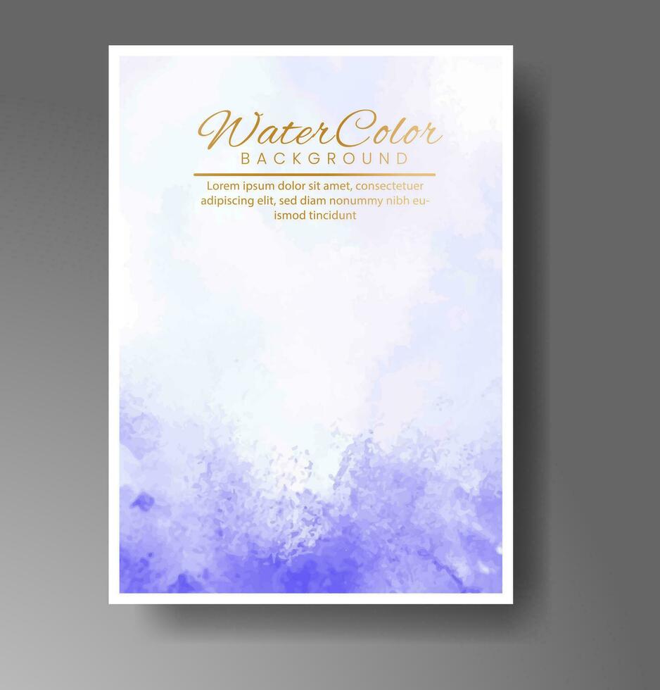 Cover template with watercolor background. Design for your cover, date, postcard, banner, logo. vector