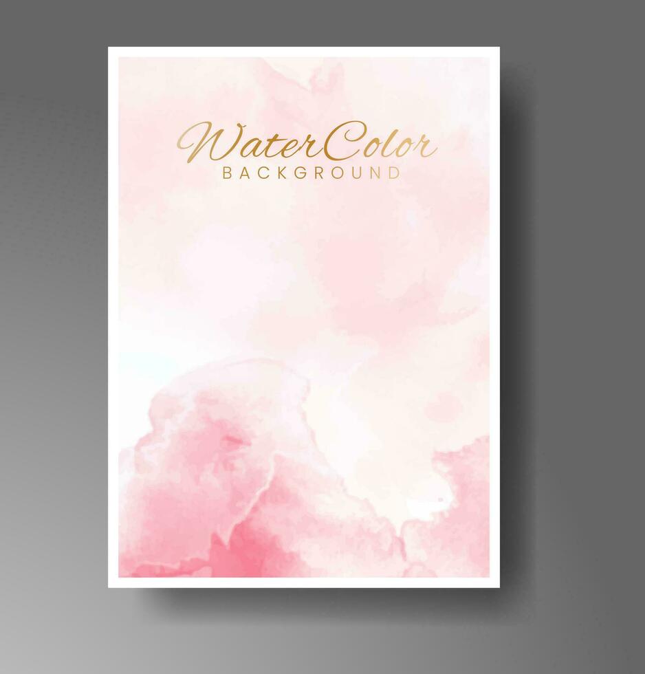 Cover template with watercolor background. Design for your cover, date, postcard, banner, logo. vector