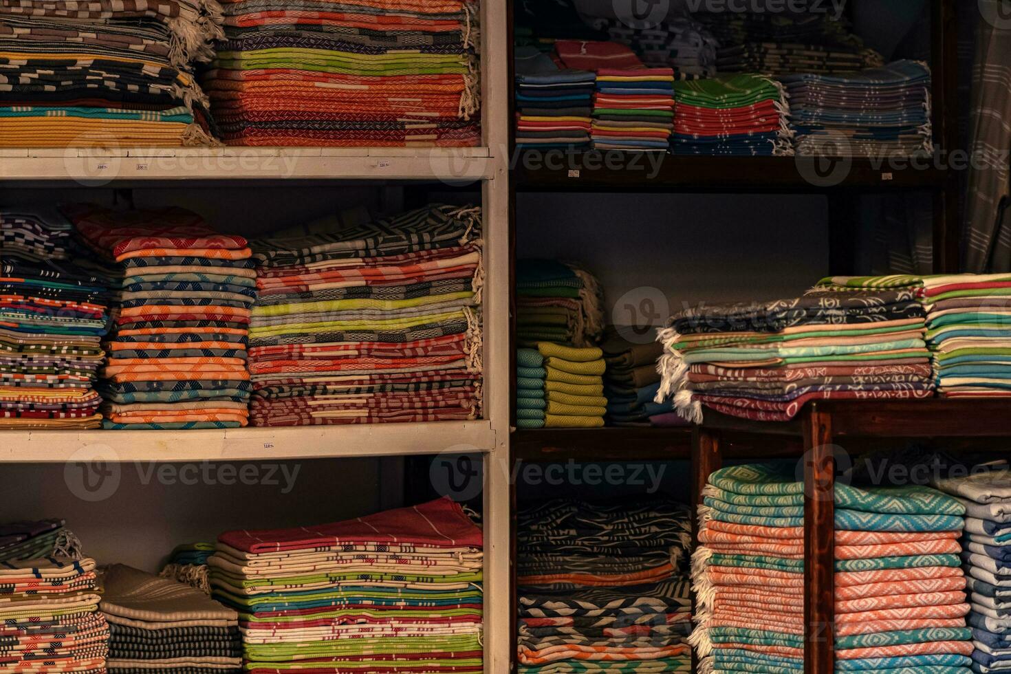 interior of a vintage textile shop photo