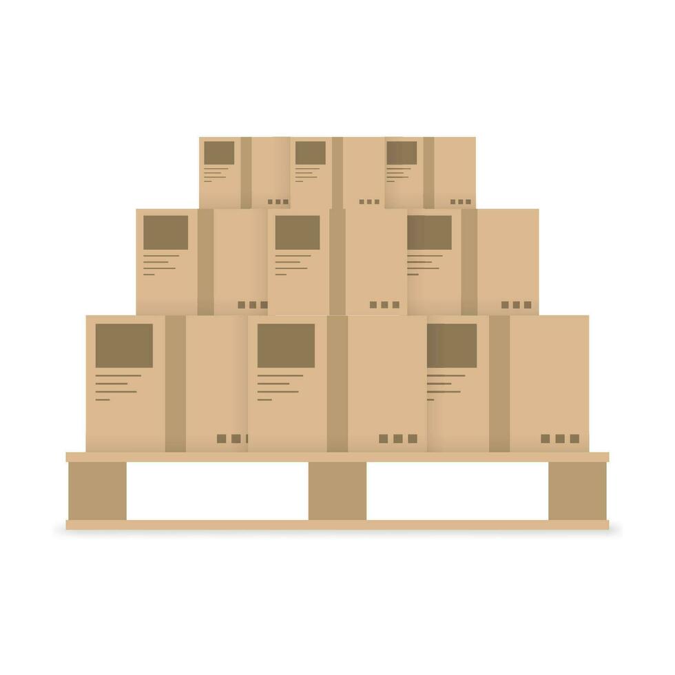 Delivery box shipping icon on white background. vector