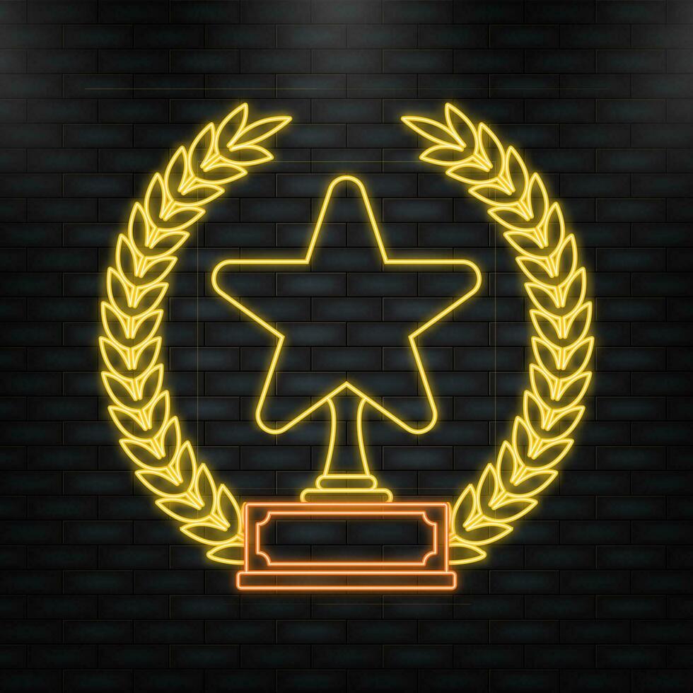 Winner cup in gold color with confity on white background. Vector illustration.
