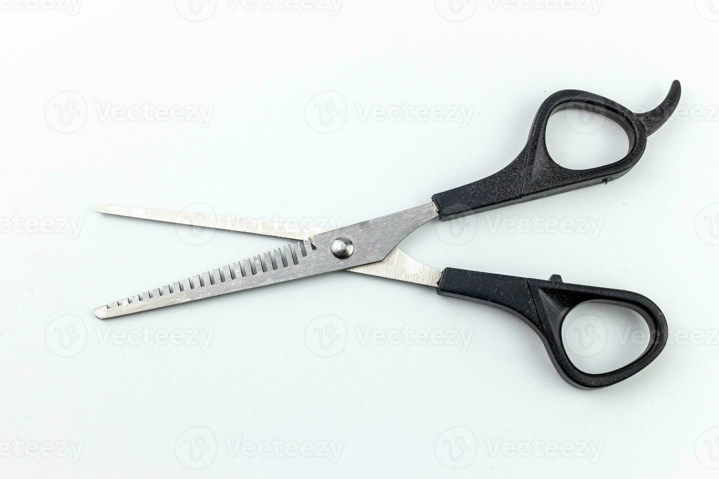 Hair cutting shears isolated on white background, clipping path included photo