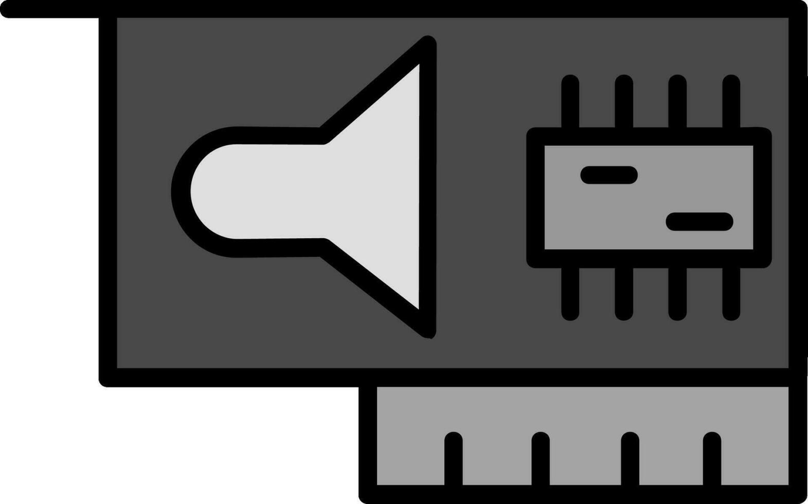 icono de vector de tarjeta de sonido
