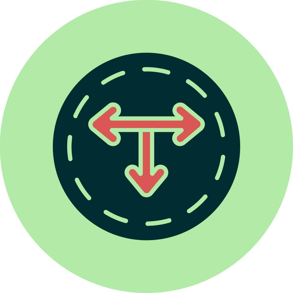 T Junction Vector Icon