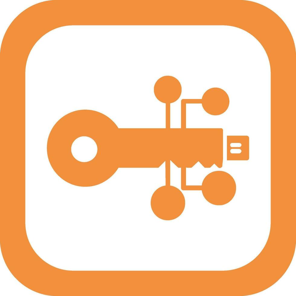 digital key Vector Icon
