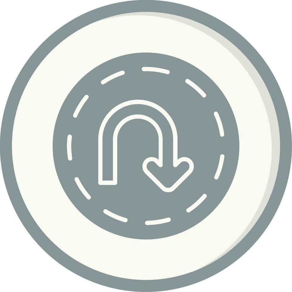 U Turn Vector Icon