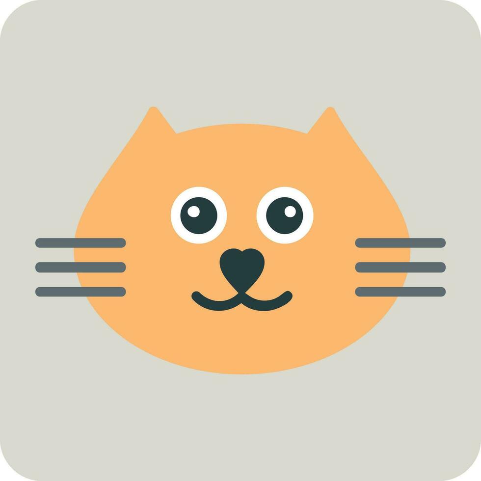 gato cara vector icono