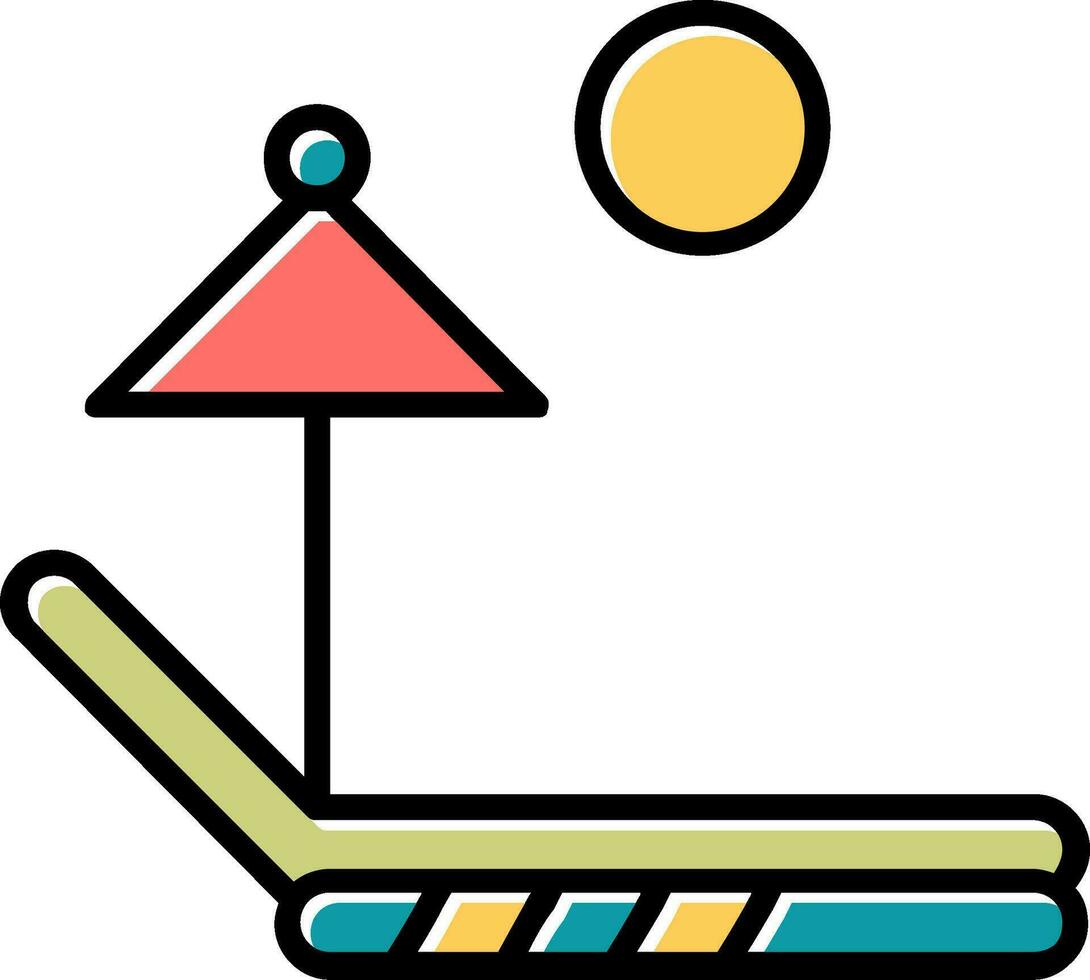 Sunbed Vector Icon