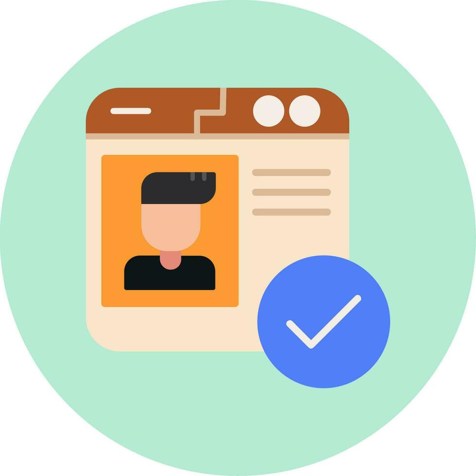 Verified Profile Vector Icon