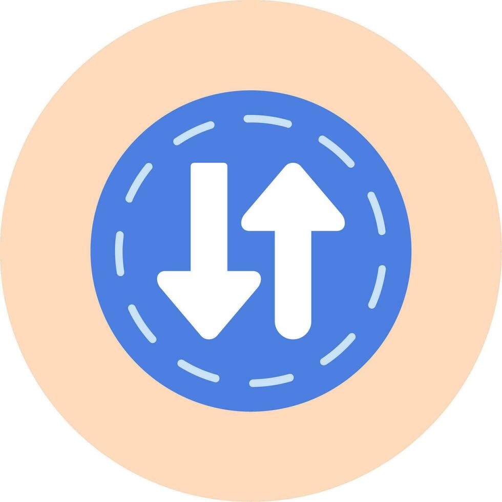 Two Way Street Vector Icon