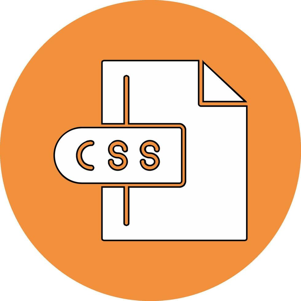 icono de vector de archivo css