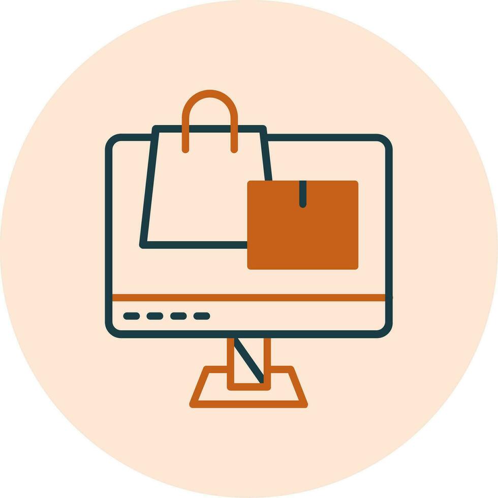 icono de vector de tienda online