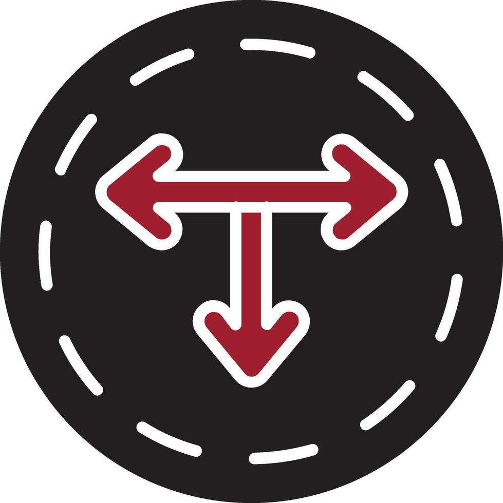 T Junction Vector Icon