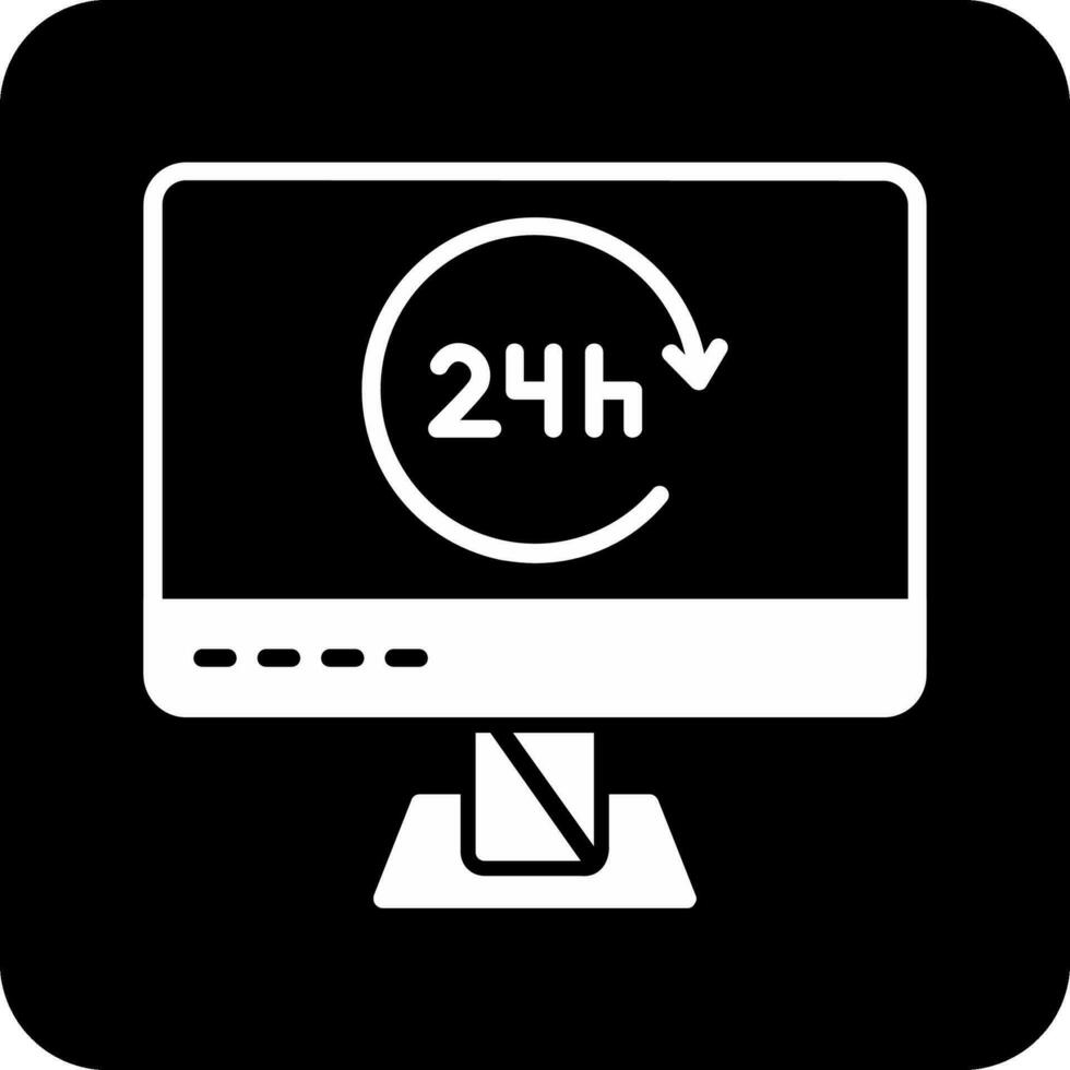 Icono de vector de 24 horas