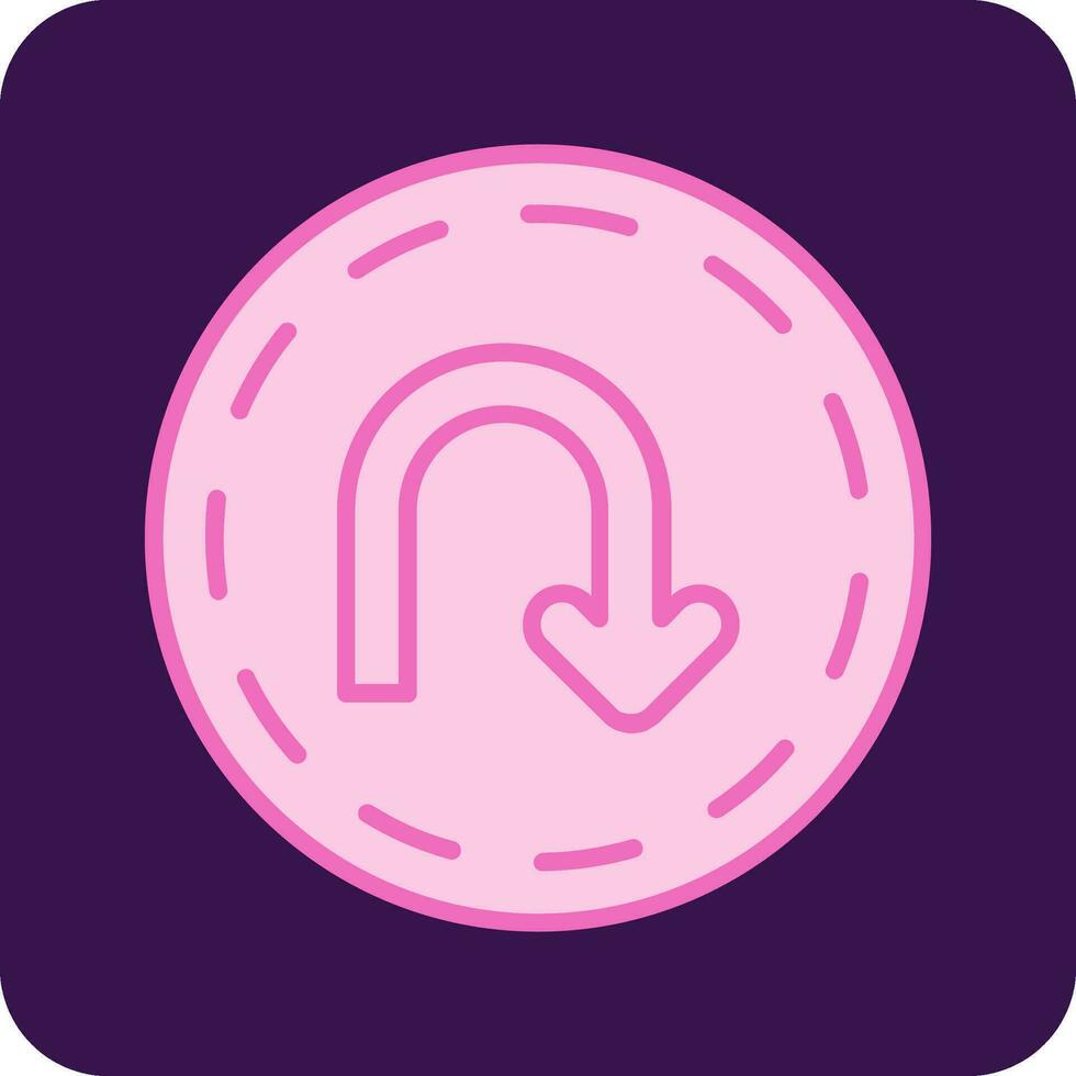 U Turn Vector Icon