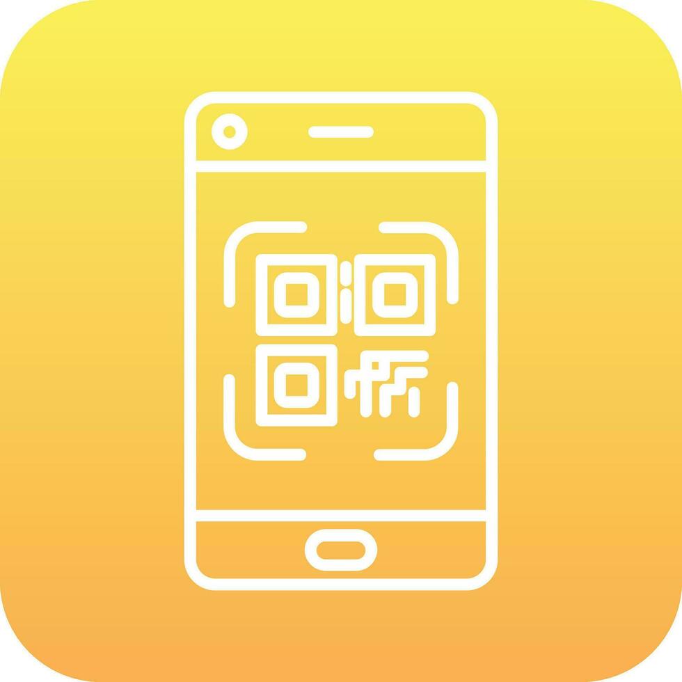 Smartphone Qr Code Vector Icon