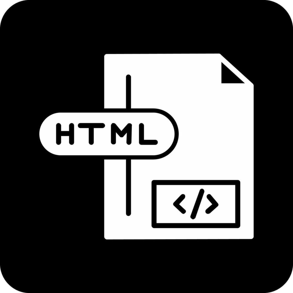 icono de vector de archivo html