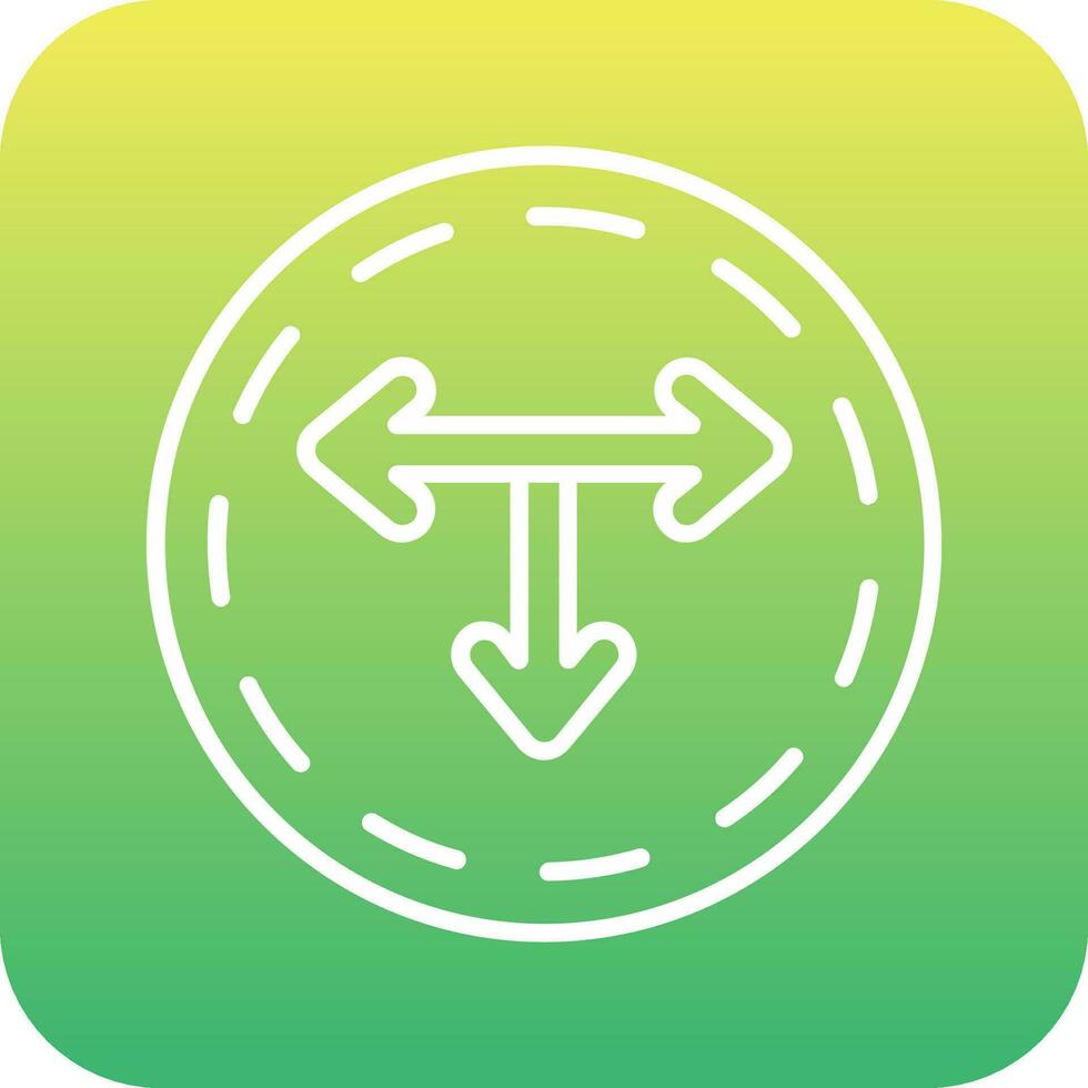 T Junction Vector Icon