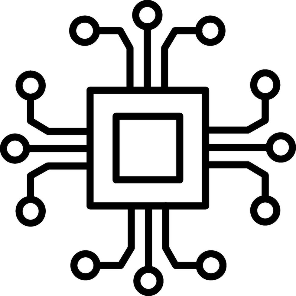 icono de vector de chip