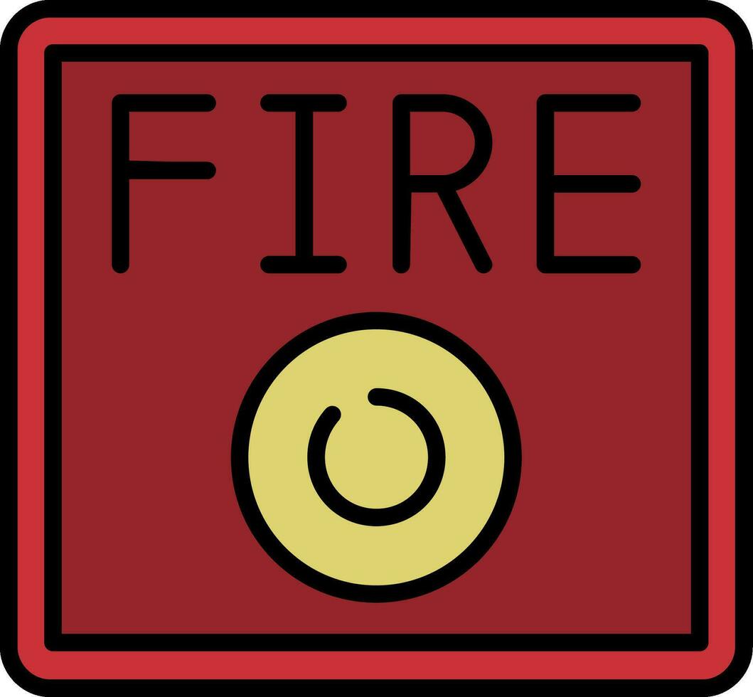 icono de vector de alarma de incendio