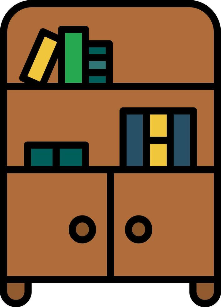 Bookshelf Vector Icon