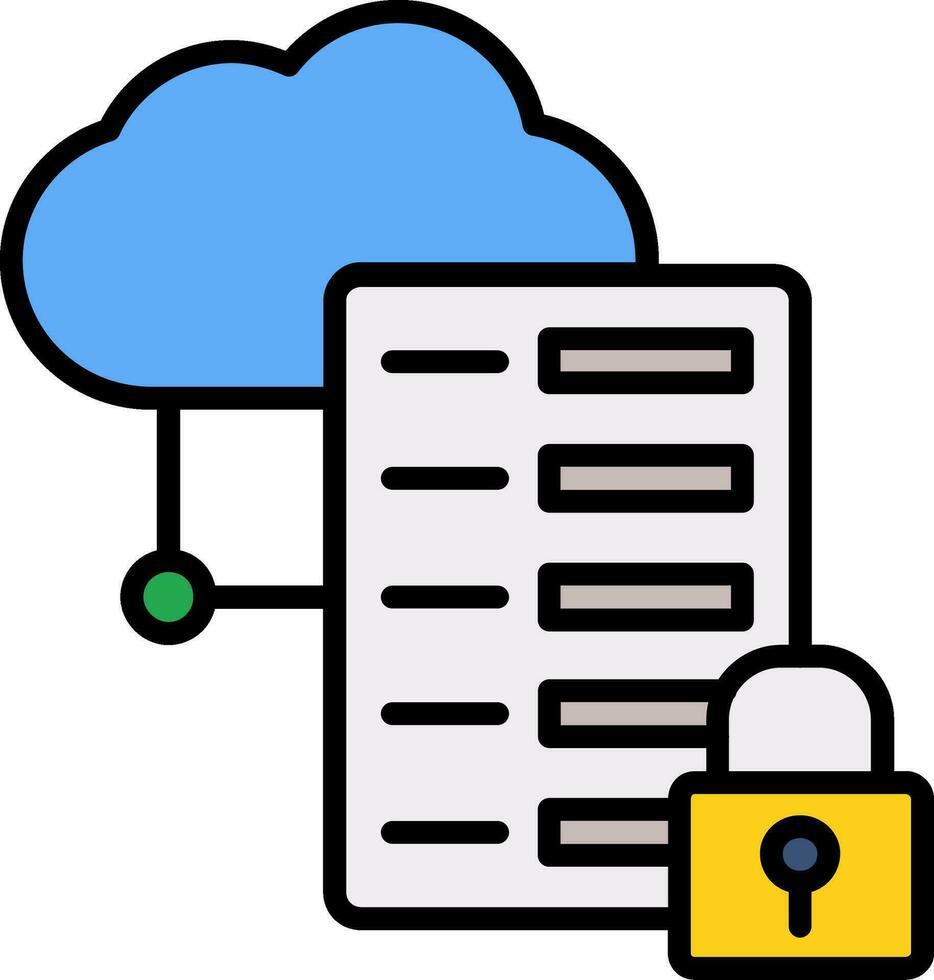 Data Lock Vector Icon