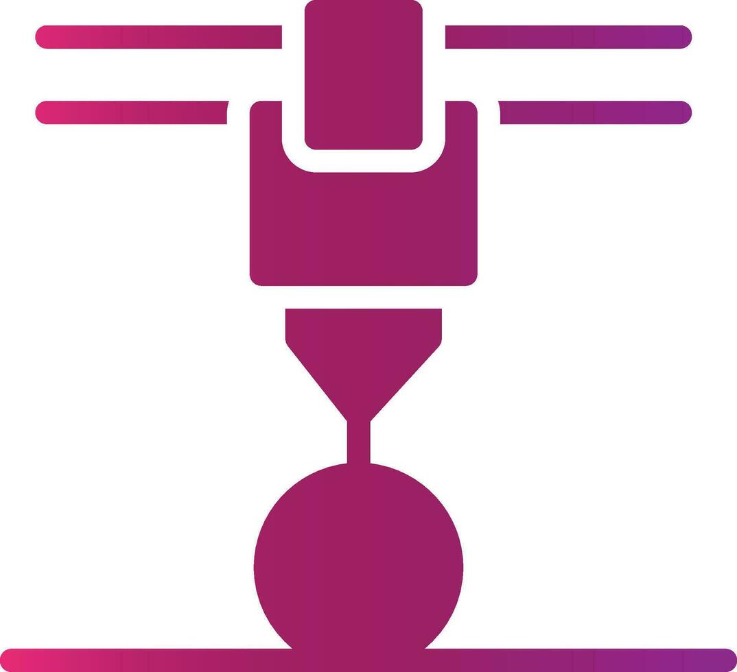3d Printer Creative Icon Design vector