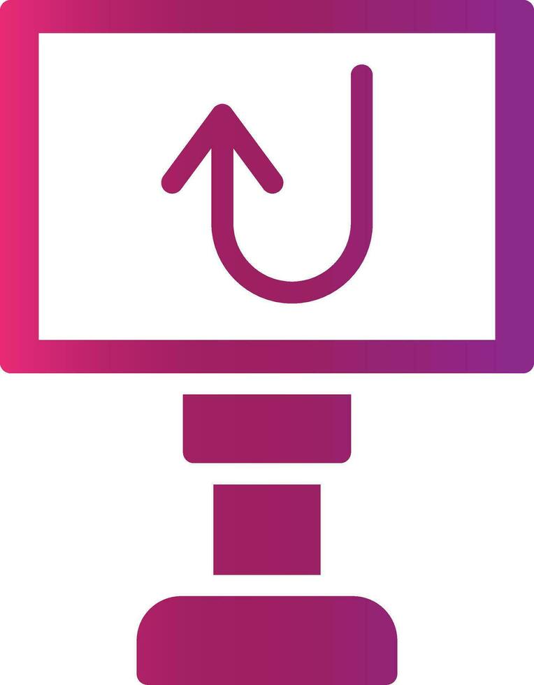 U Turn Creative Icon Design vector