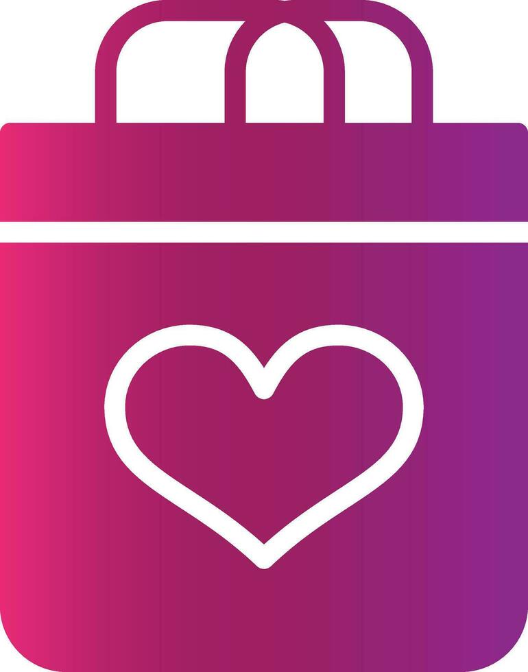 Valentines Bag Creative Icon Design vector