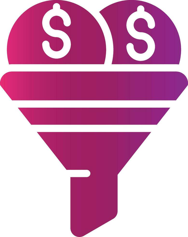 Sales Funnel Creative Icon Design vector