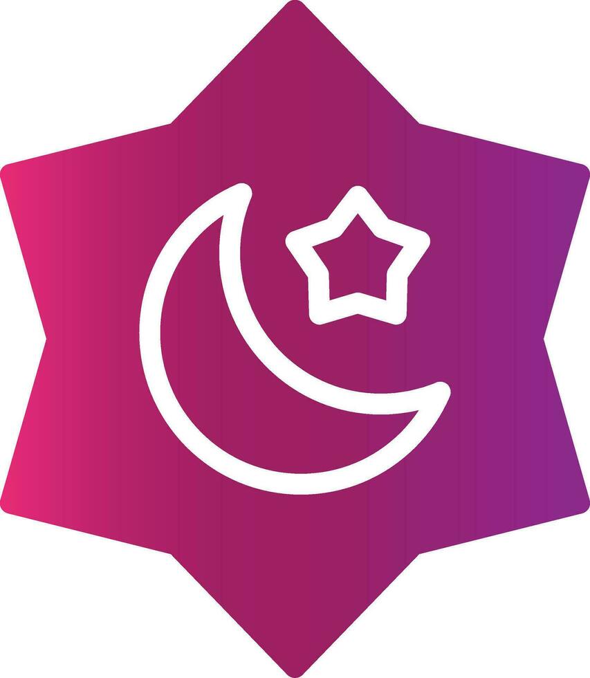 Moon And Stars Creative Icon Design vector