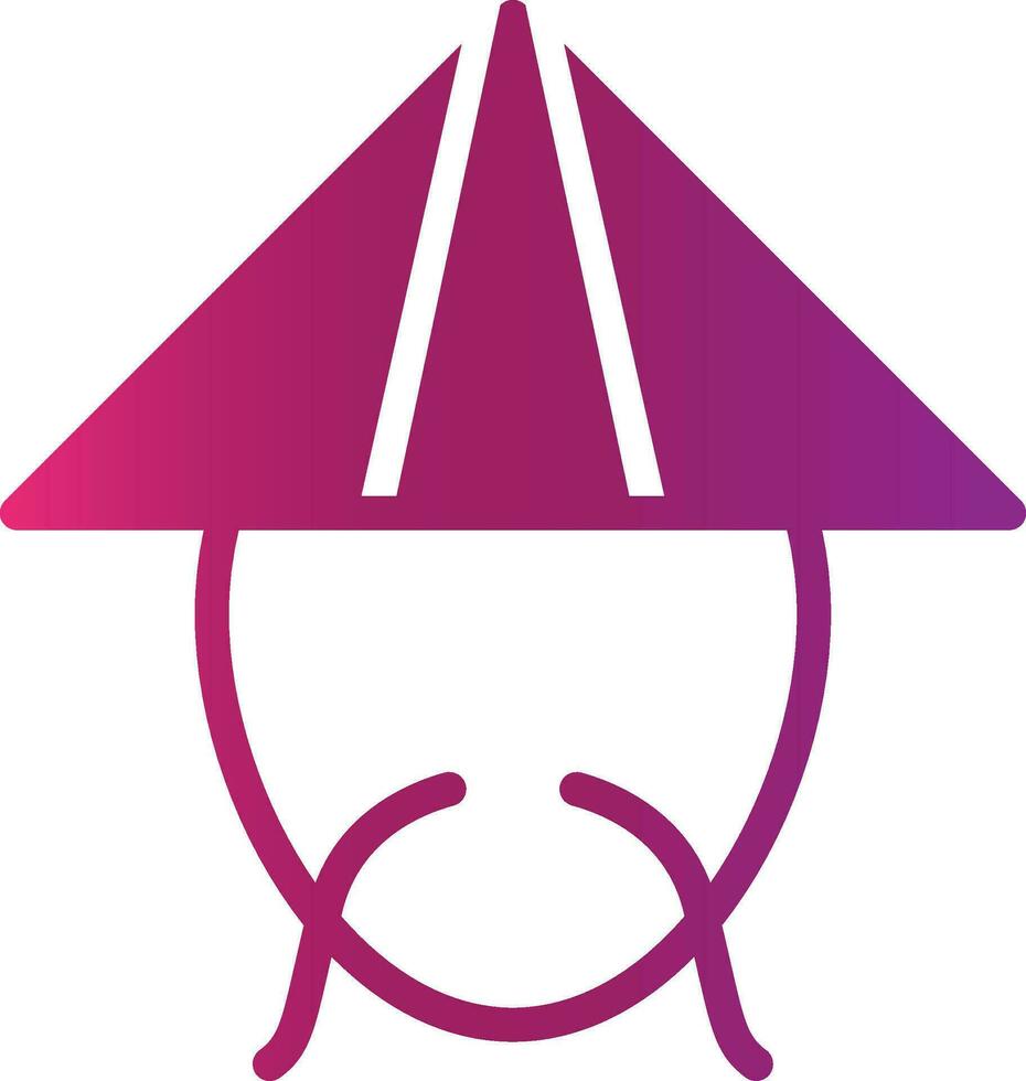 Bamboo Hat Creative Icon Design vector
