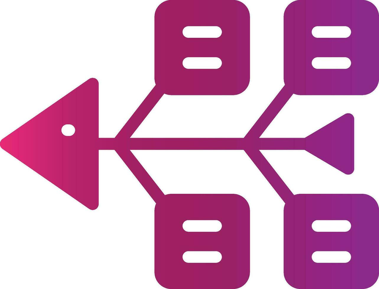 Fishbone Diagram Creative Icon Design vector
