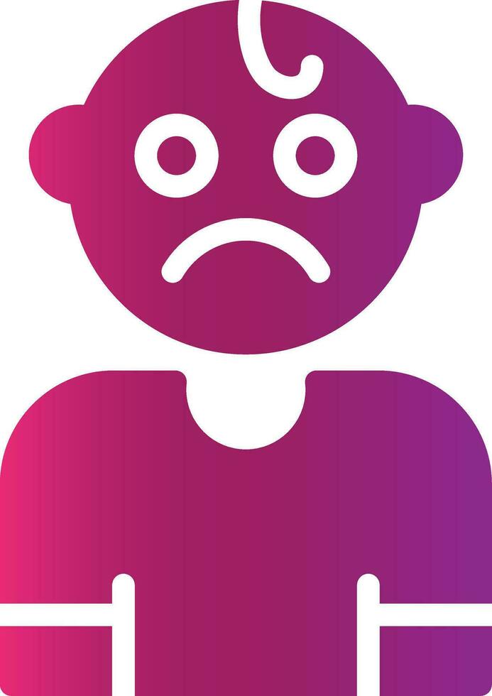 Sad Baby Creative Icon Design vector