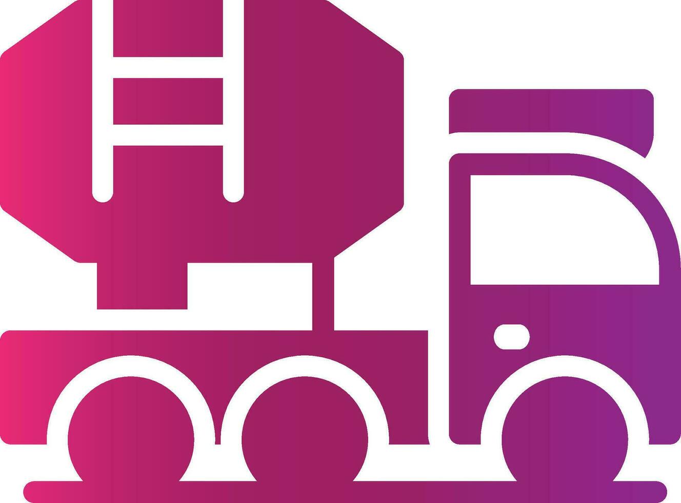 Mixer Truck Creative Icon Design vector