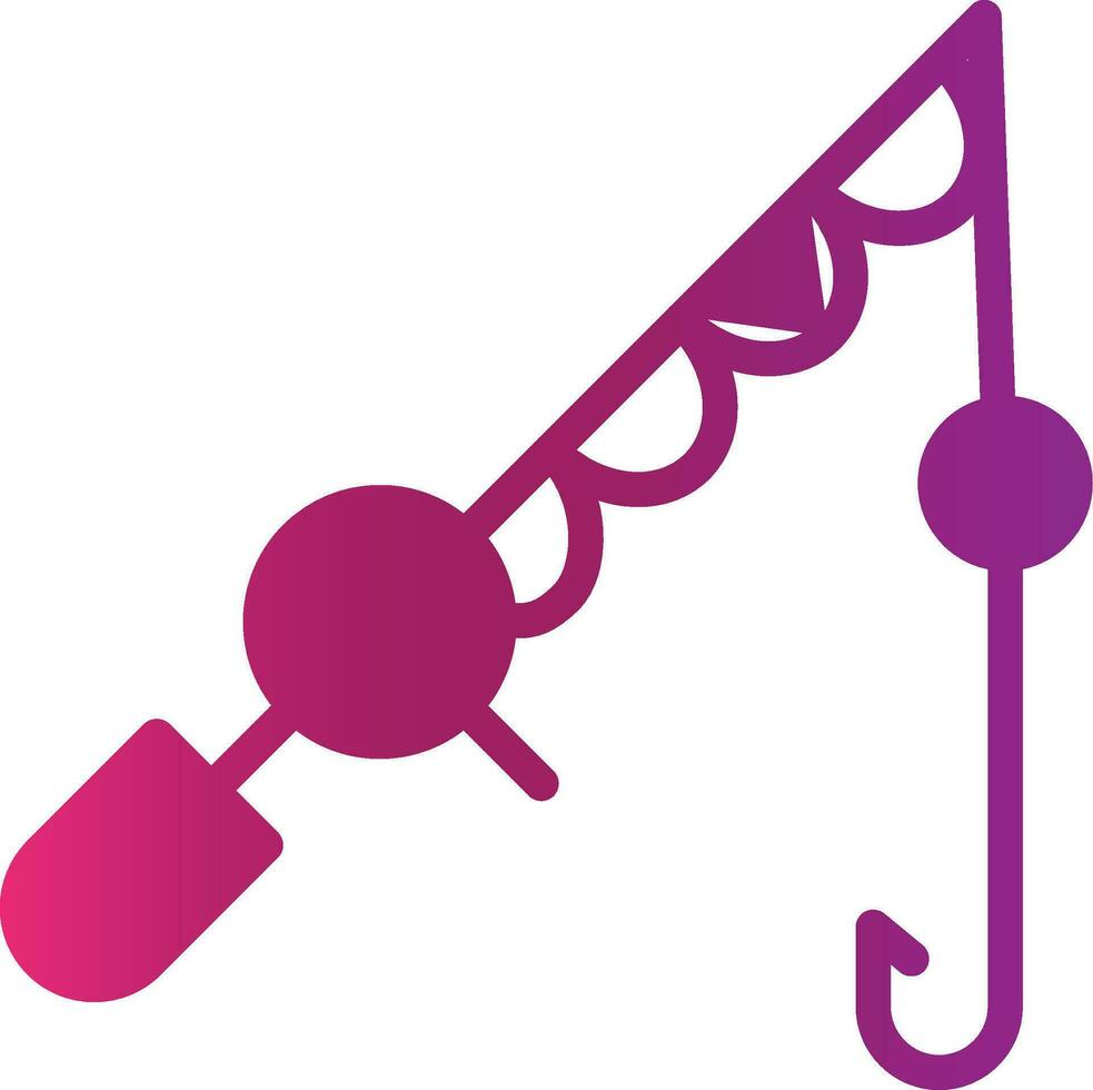 Fishing Rod Creative Icon Design vector