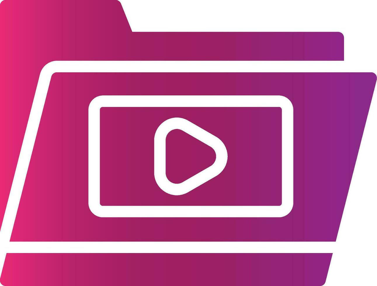 Video Folder Creative Icon Design vector