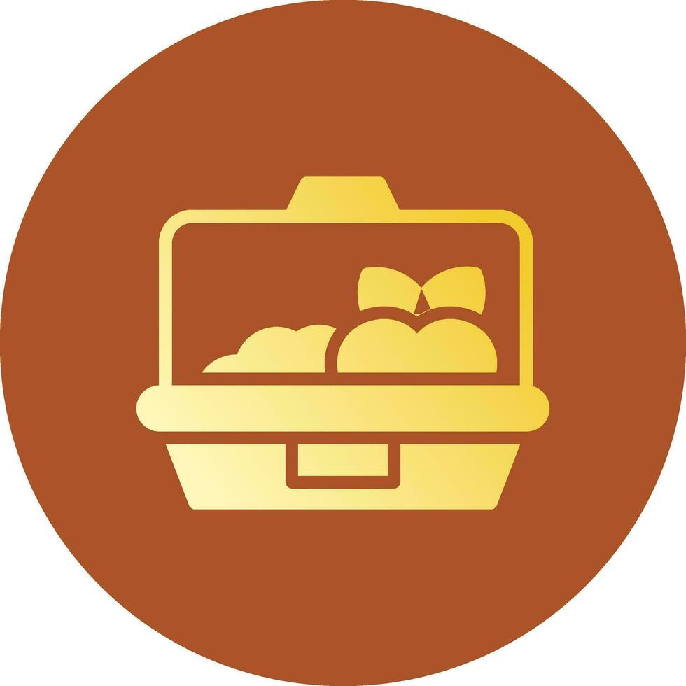 Lunch Box Creative Icon Design vector