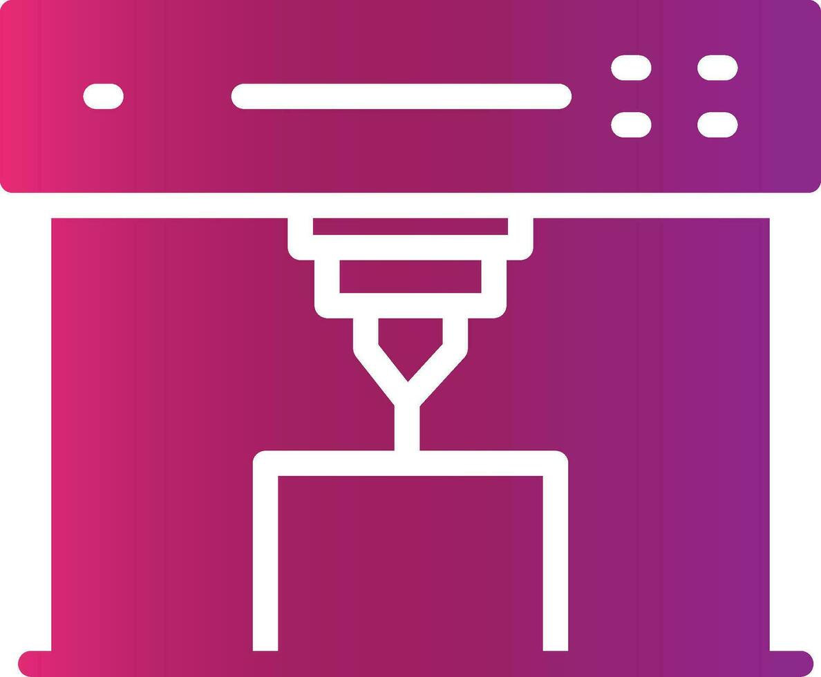 3d Printer Creative Icon Design vector