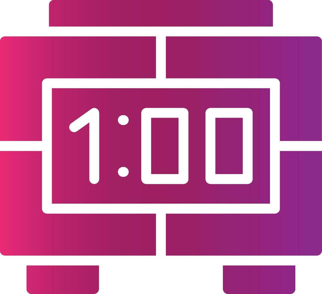 Digital Clock Creative Icon Design vector