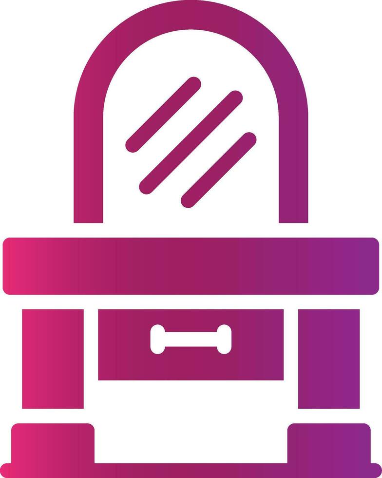 Dressing Table Creative Icon Design vector
