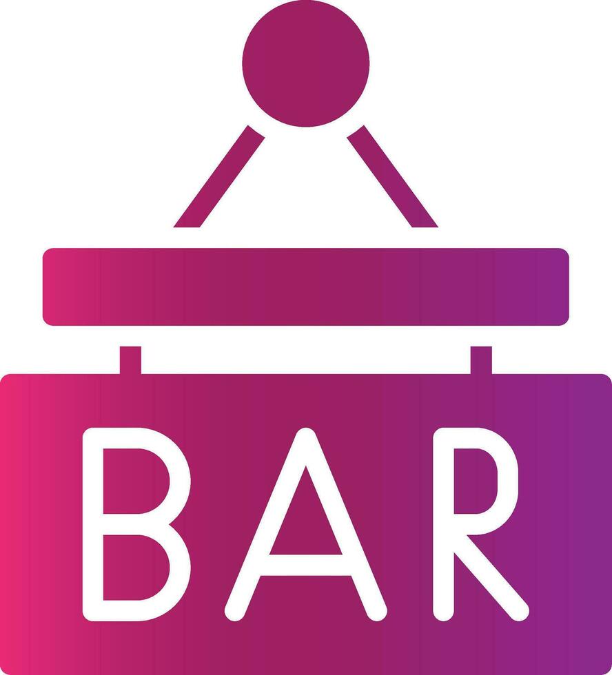 Bar Sign Board Creative Icon Design vector