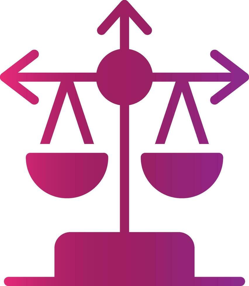 Balance Scale Creative Icon Design vector