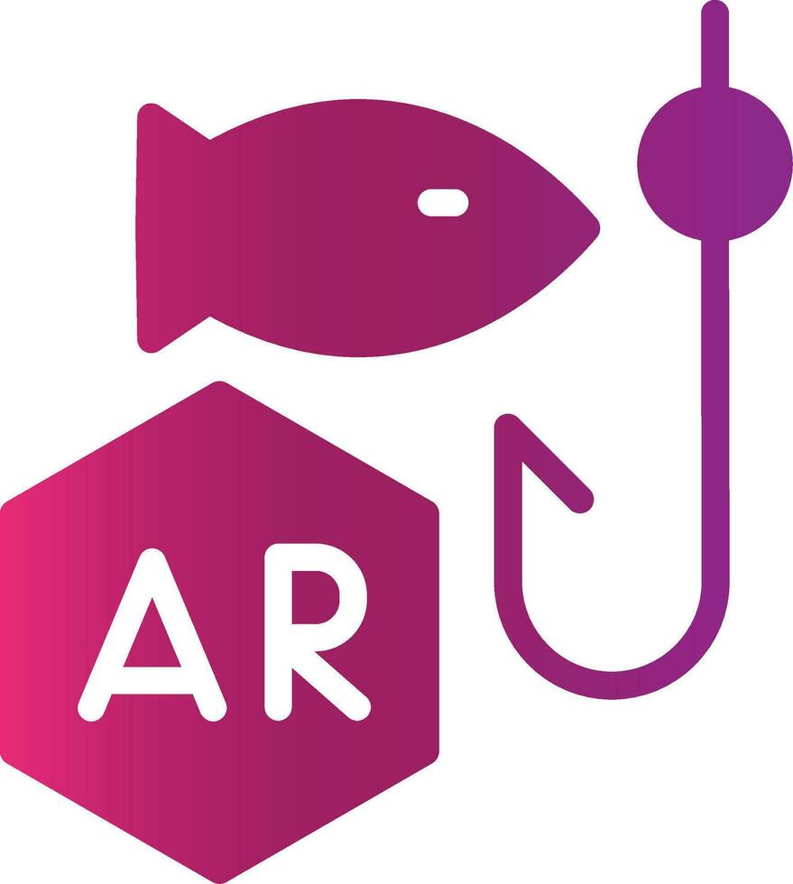 Ar Fishing Creative Icon Design vector