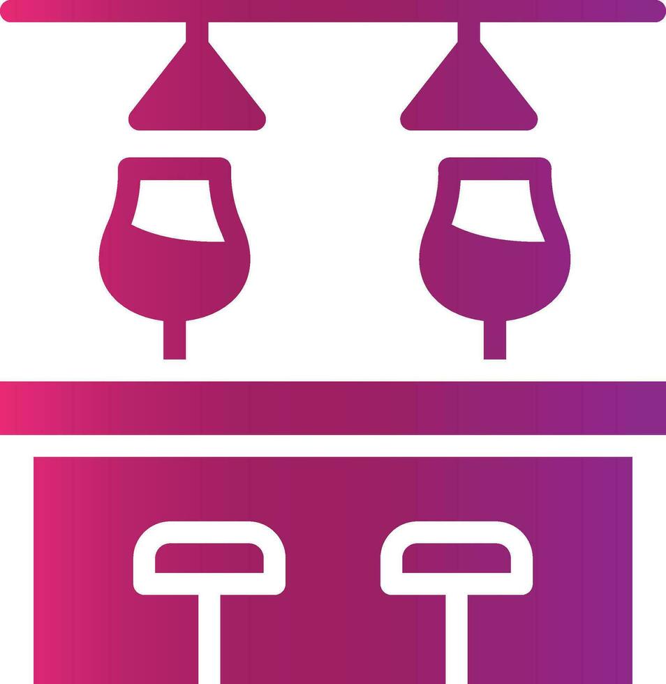 Bar Counter Creative Icon Design vector