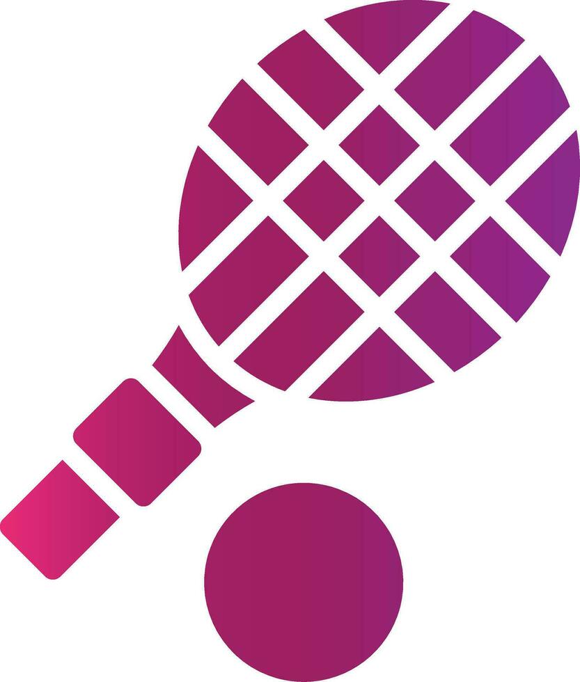 Tennis Racket Creative Icon Design vector