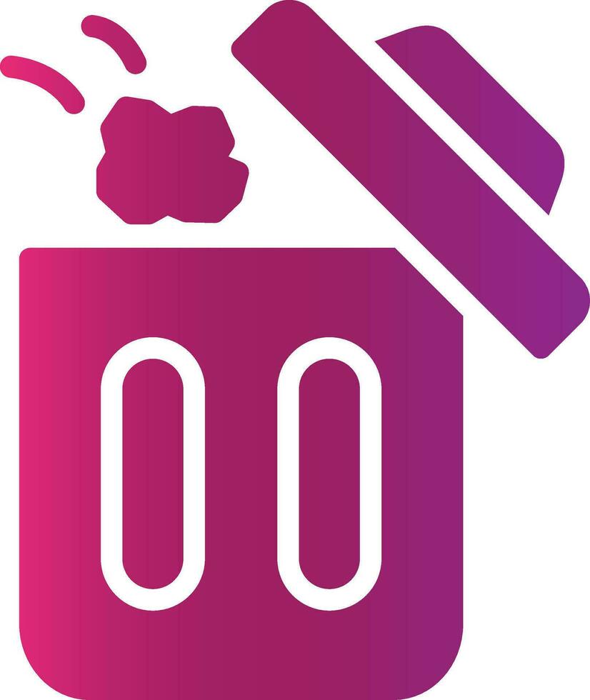 Throwing Trash Creative Icon Design vector