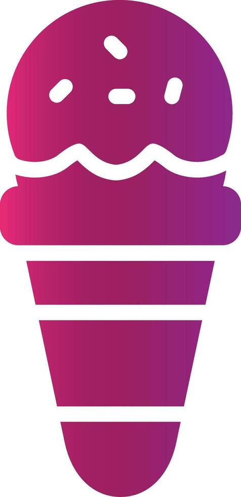 Ice Cream Cone Creative Icon Design vector