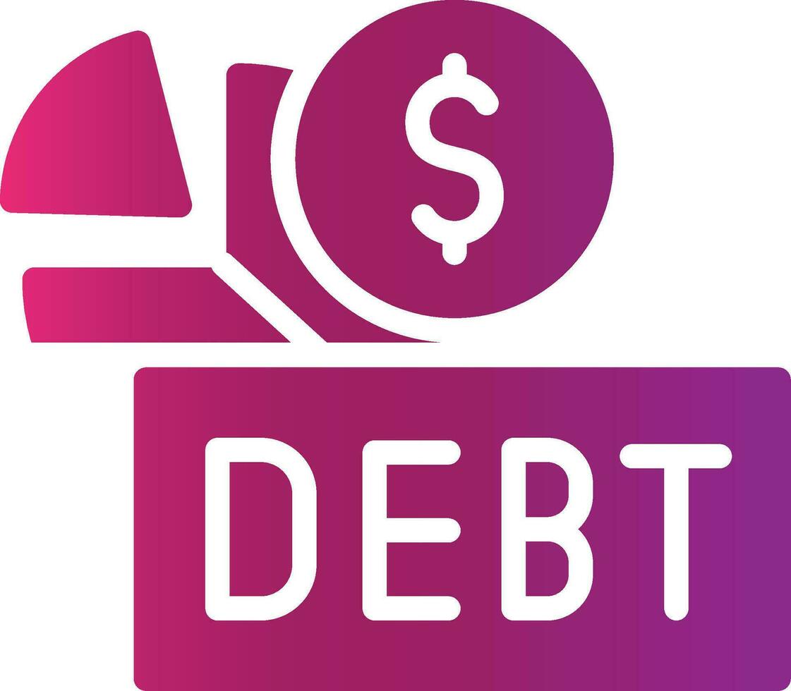 Debt Creative Icon Design vector