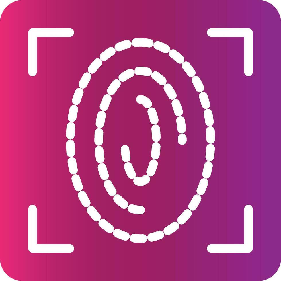 Fingerprint Scan Creative Icon Design vector